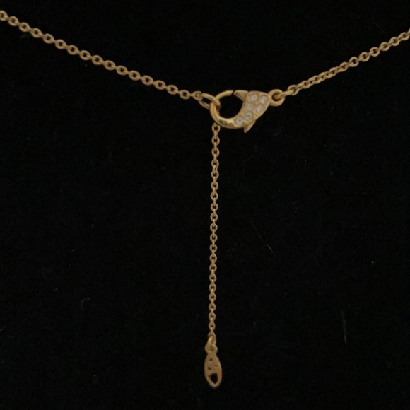 Nordstrom Goldtone CZ Horizontal Cross Necklace - Picture 3 of 6